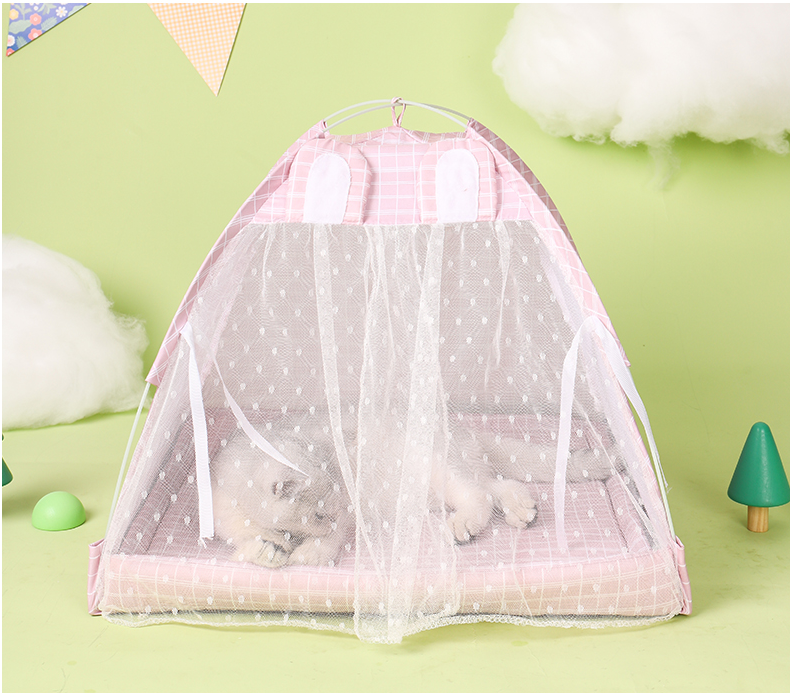 Portable Rabbit Ear Puppy Indoor Cat Bed Tent