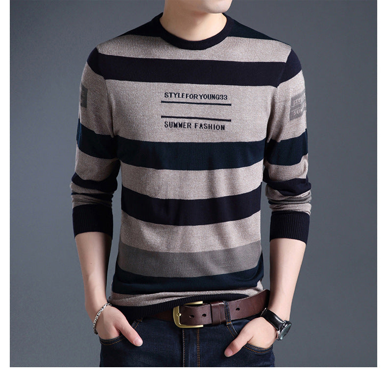 Men'S Long-Sleeved T-Shirts Men'S Bottoming Shirt Casual Round Neck - Minihomy