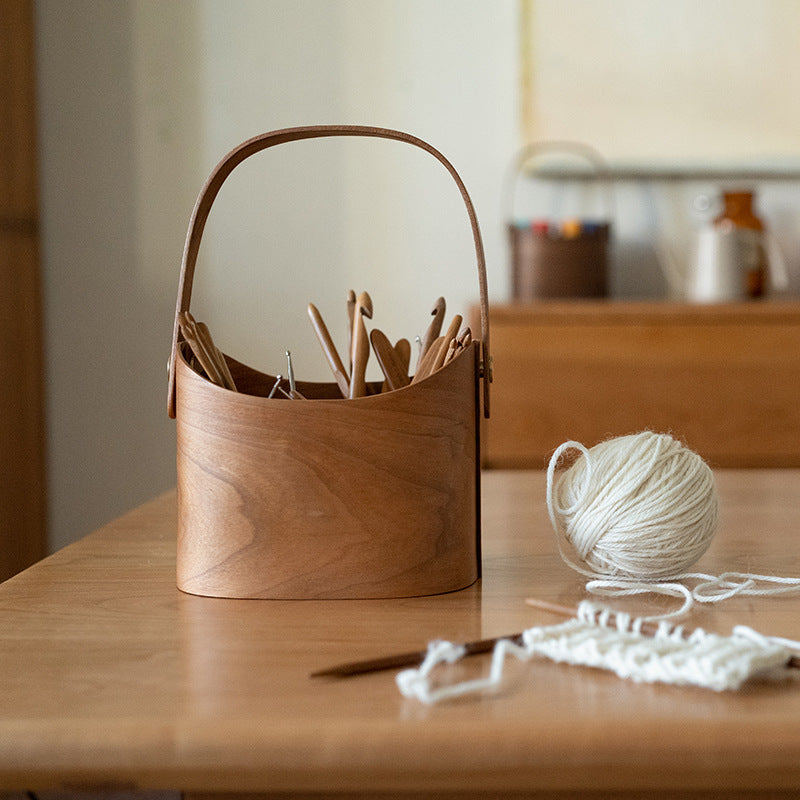 Solid Wood Handmade Japanese Storage Basket