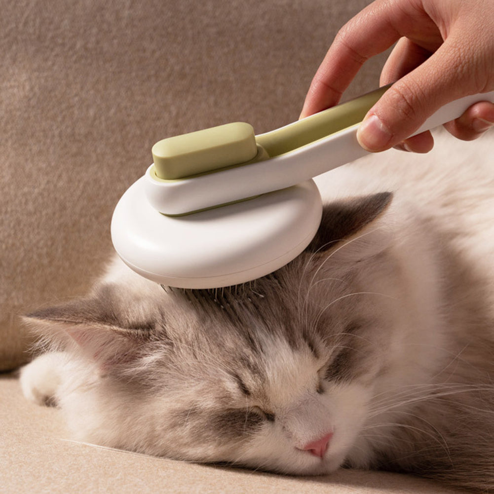 Hair Remover Cat Brush Grooming Tool Automatic Massage Comb Round Hair Brush For Cat Dog Pet Supplies - Minihomy