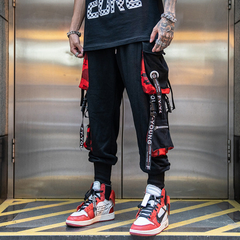 Streetwear Men's Cool Pants Pocket Loose Men