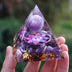 Natural Tiger Eye Orgonite Pyramid Healing Crystals Centerpiece Energy Generator Reiki Chakra Multiplier Orgone Amethyst Meditation - Minihomy