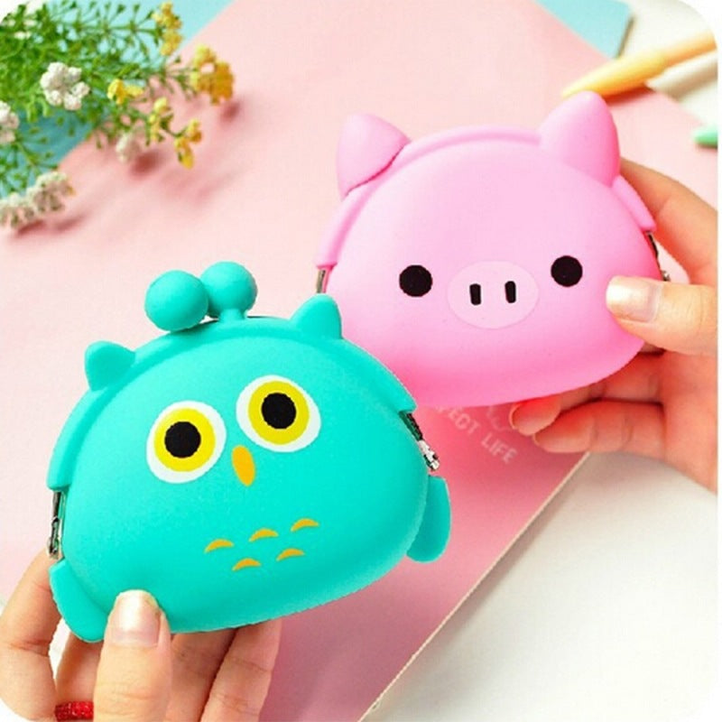 Lovely Girls Silicone Storage Animal Mini Pouch Coin Bags