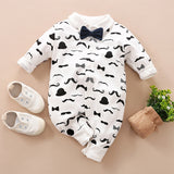 Gentleman's Baby Clothes Long-sleeved One-piece