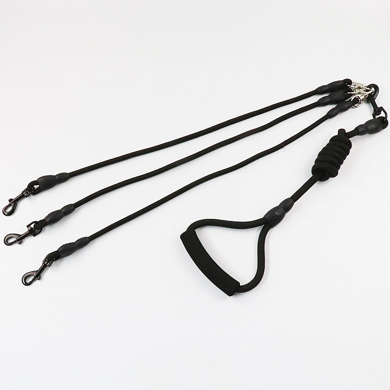 Dog Teddy Two-headed Dog Chain One Drag Three Dog Leash - Minihomy