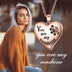 925 Sterling Silver Photo Heart Locket Necklace That Hold Pictures