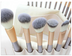 Persian Make-up Brush Suit Rice White Make Up Brush, Champagne Color Brush Handle Make-up Brush Without - Minihomy