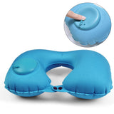 Portable U-Shape Inflatable Travel Pillow Car Head Rest Air Cushion For Travel Office Nap Head Rest Air Cushion Neck Pillow