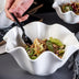 Creative Pure White Ceramic Bowl Crimp Sauce Dish - Minihomy