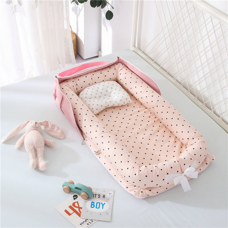 Cotton Portable Baby Crib Newborn Foldable - Minihomy