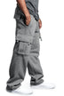 Casual multi-pocket loose straight-leg overalls - Minihomy