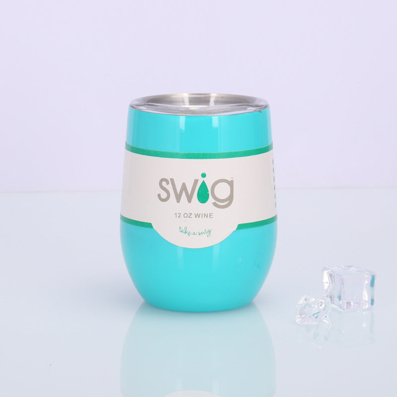 Swig Eggshell Cup 12oz Stainless Steel Wine Mug - Minihomy