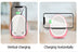 Portable vertical with fill light mirror wireless charger for mobile phone bracket