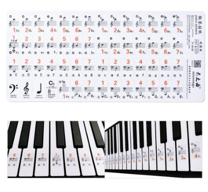 Transparent Piano Stickers - Minihomy