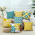 Nordic yellow green geometric print cushion cover - Minihomy