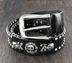 Personality Skull Rivet Cowhide Belt