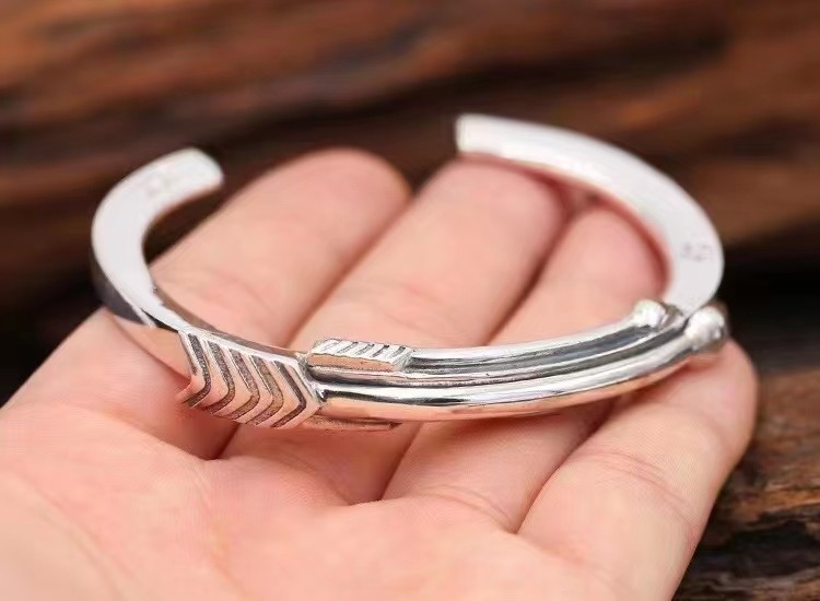 Silver Bracelet Men's Simple Hip Hop Retro Personality