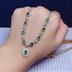 Natural Diopside Necklace Female Pendant S925 Pure