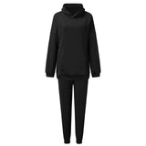 Women's Fleece Tracksuit Hooded 2 Piece Set Autumn Winter Oversized Hoodies