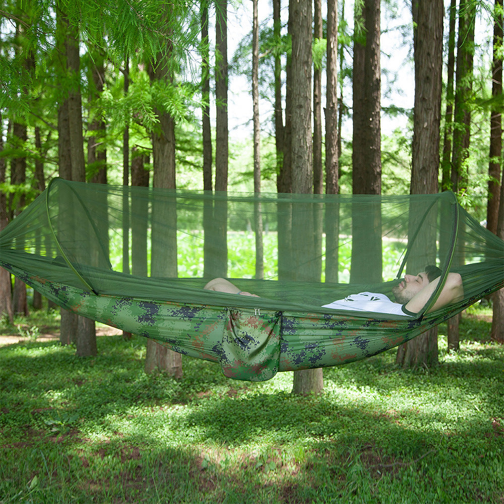 Fully Automatic Quick Opening Hammock With Mosquito Net - Minihomy