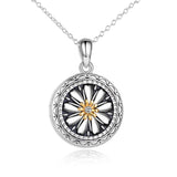 Sterling Silver Daisy Open Locket Photo Necklace