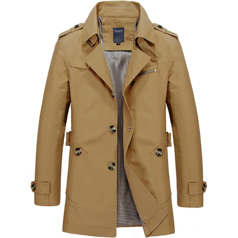 Casual Business Trench Coat Mens - Minihomy