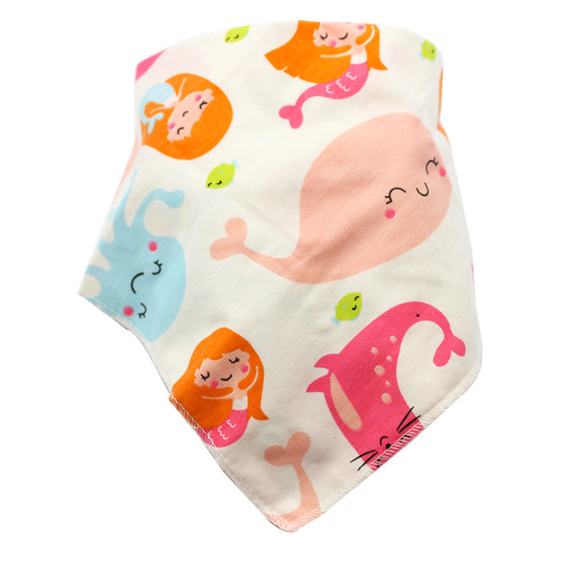 Baby Bibs Waterproof Triangle Cotton Cartoon Child Baberos Bandana Bibs