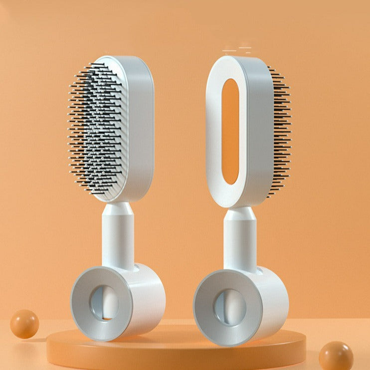 Self Cleaning Hair Brush For Women One-key Cleaning Hair Loss Airbag Massage Scalp Comb Anti-Static Hairbrush