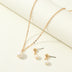 Natural pearl shell starfish set chain