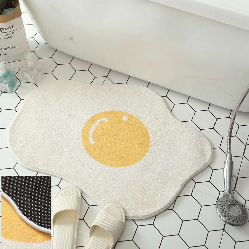 Funny Egg Entrance Carpet Hallway Bathroom Rug - Minihomy