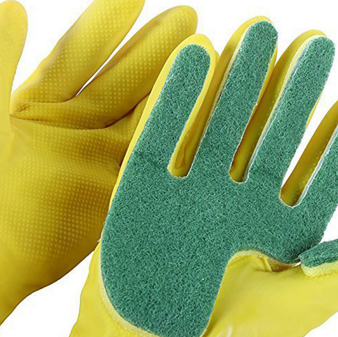 Garden Kitchen Dish Sponge Fingers Rubber Household Cleaning Gloves for Dishwashing - Minihomy