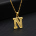 26 letters gold-plated pendant necklace - Minihomy