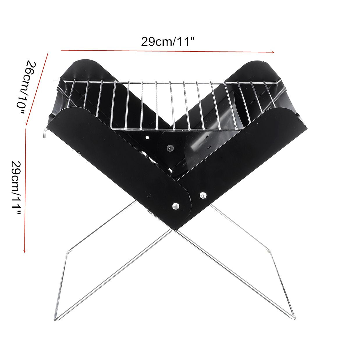 BBQ Grill Folding Stainless Steel Portable Small Barbecue Grill Tool BBQ Outdoor Camping Charcoal Furnace BBQ Grills Accessories - Minihomy