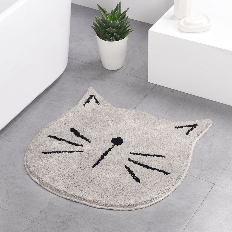 Carpet one generation flocking ins Nordic cartoon cat bathroom absorbent mat home entrance living room mat