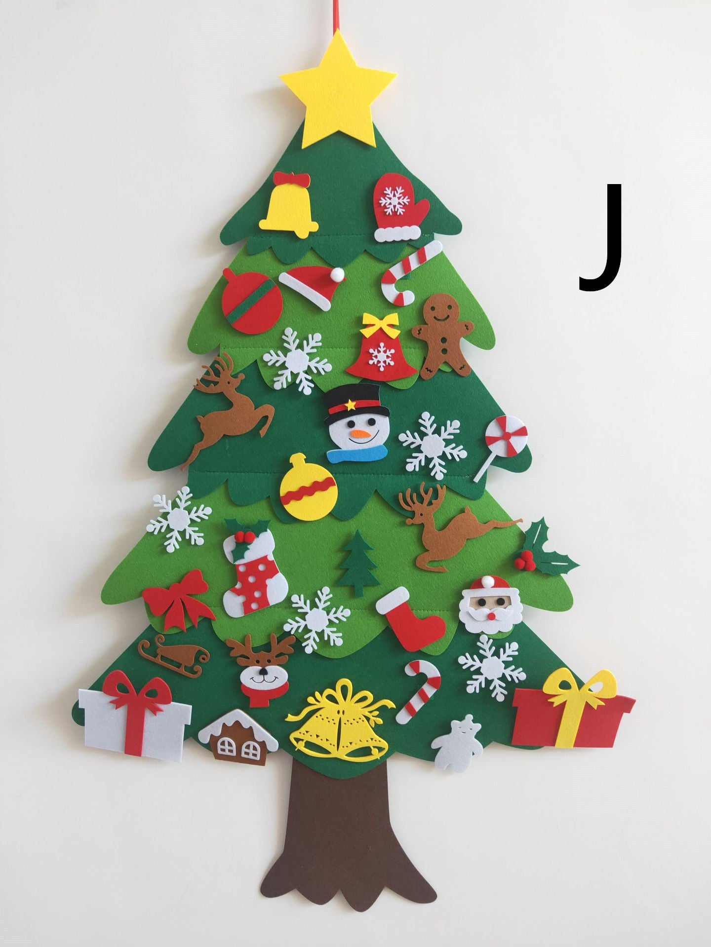 DIY Felt Christmas Tree With Three-dimensional - Minihomy