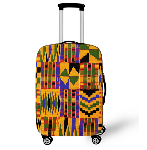 Color: pxtblack, Size: M - Afro Pattern Print Luggage Cover for Travel Africa Brown Women Suitcase Covers Elastic Travel Trolley Protective Case Cover - Minihomy