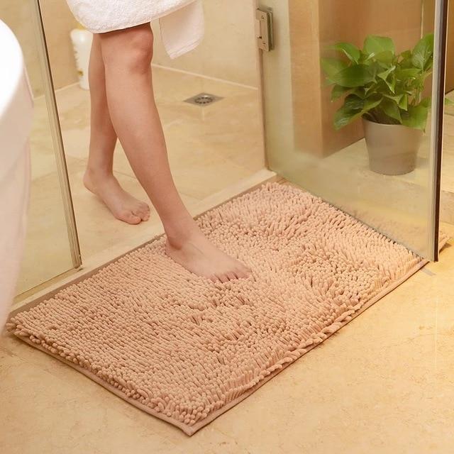 Chenille Absorbent Bathroom Non-slip Floor Mat