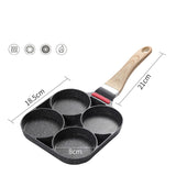 Four-hole Non-stick Small Flat Bottom Fried Egg Dumpling Pot