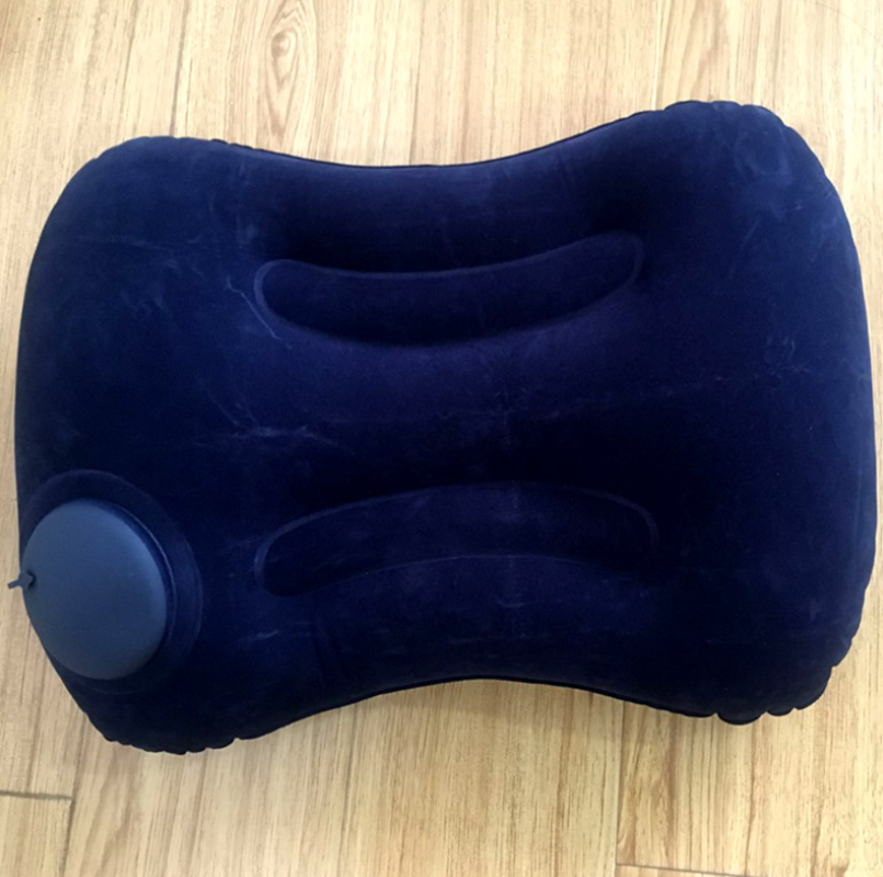 Inflatable pillow press  portable travel cushion