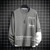 Men's Pullover Long-sleeved T-shirt Loose Casual Stitching - Minihomy