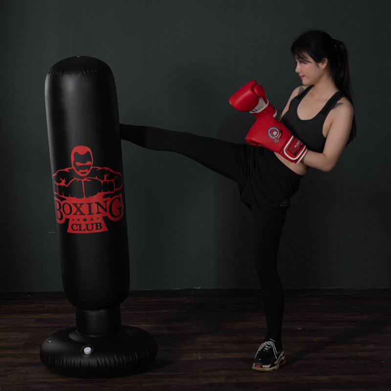 Free Standing Inflatable Boxing Punch Bag Boxing Kick Training Home Gym Fitness Tools For Adults Kids - Minihomy