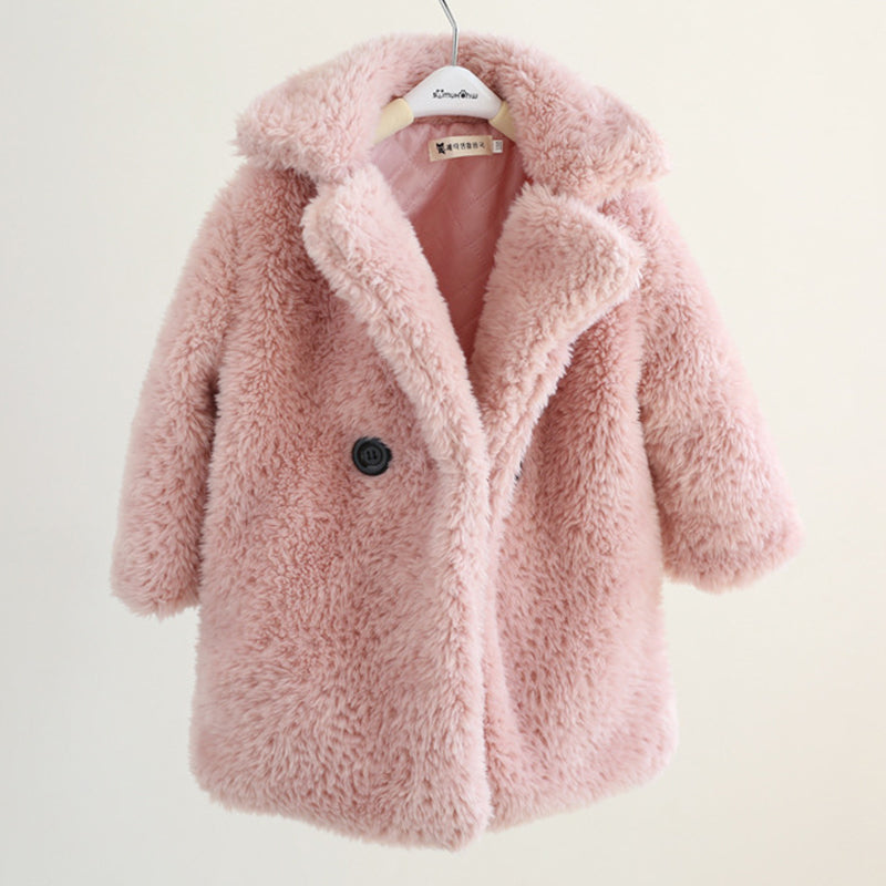 Big Kids Fur Coat for Autumn and Winter