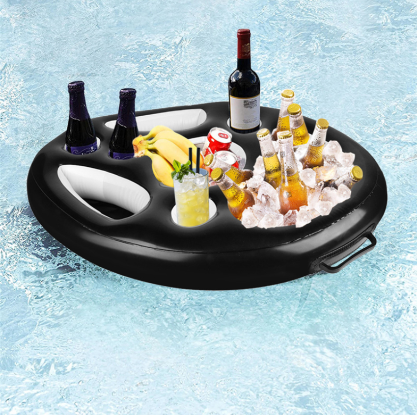 Summer Inflatable Float Beer Drinking Cooler Table Water Play Float Beer Tray Party Bucket Cup Holder For Swimming Pool Party - Minihomy