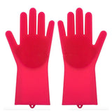 Silicone Heat-resistant Cleaning Brush Scrubbing Gloves - Minihomy