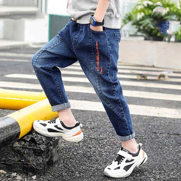 Boys Jeans Clothes Kids Cowboy Long Pants - Minihomy