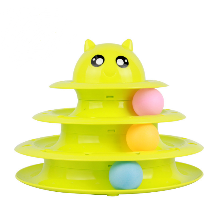 Cat toy turntable ball three-layer cat tower