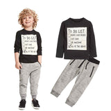 Kids Boys Clothing Set Baby Boy Casual Clothes Long Sleeves T-shirt Pants Suit - Minihomy