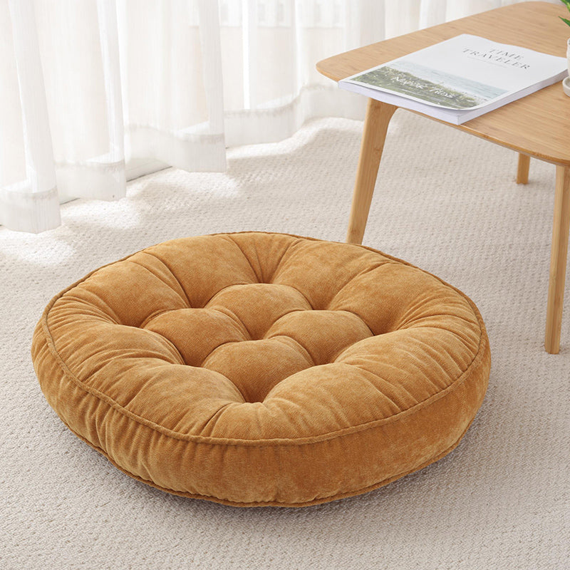 Corduroy solid color padded cushion - Minihomy