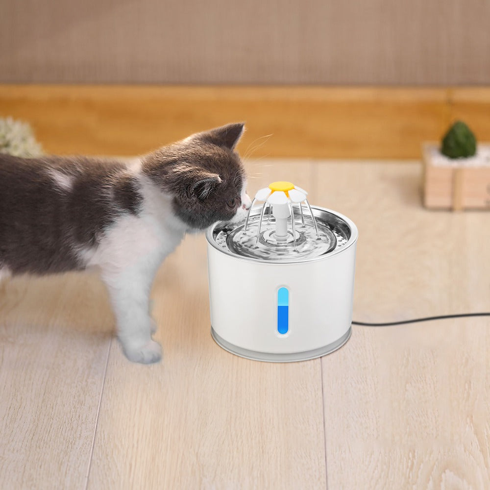 Automatic Pet Cat Water Fountain with LED Light - Minihomy