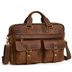 Genuine men''s bags retro men''s business bags briefcase cowhide oblique Bag 15.6 inch Laptop Bag